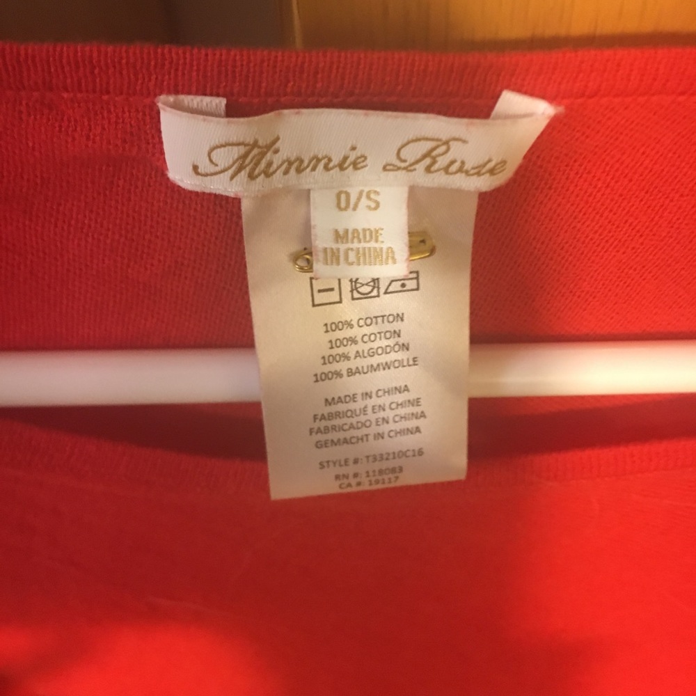 Minnie Rose red poncho- boutique- OS